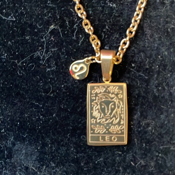 Leo Zodiac Sign Pendant Necklace - Picture 5 of 7